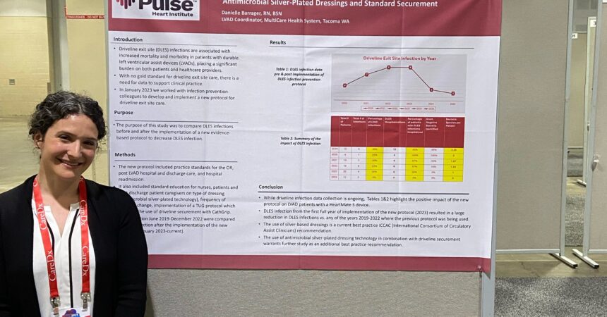 Pulse RN Danielle Barrager represents Pulse at ISHLT conference
